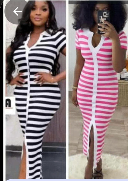 Robe Rayée Élégante Femme