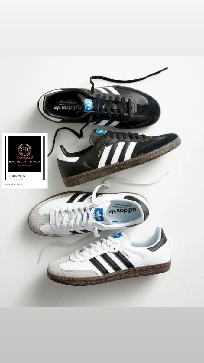 Basket adidas samba authentique avec sa boîte
