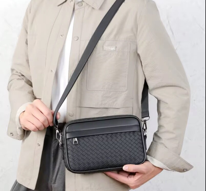 Sac bandoulière tissé homme