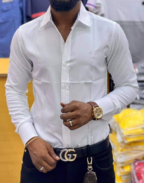 white men's shirt