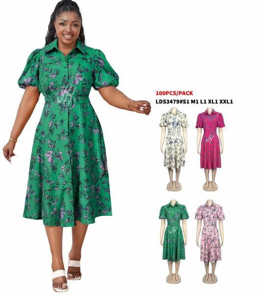 Button frayed dress