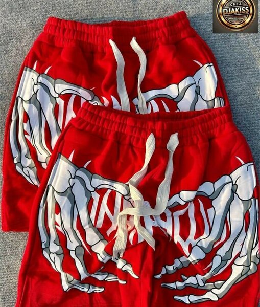 Shorts à imprimé squelettes