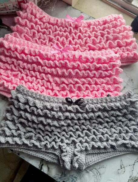 Shorts en crochet colorés
