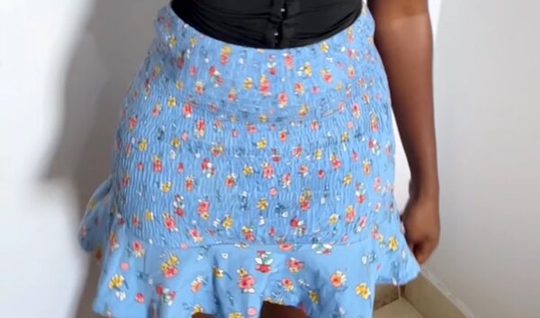 Jupe fleurie en coton