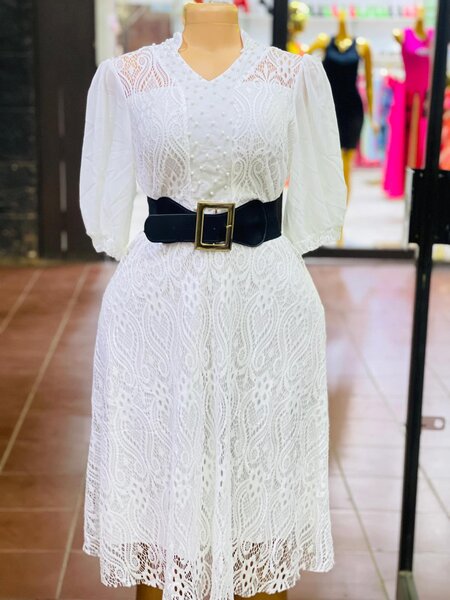 Dress with a belt