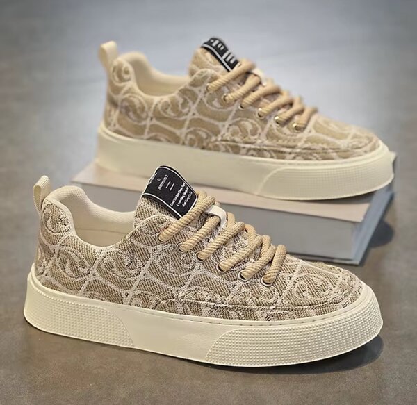 Baskets tendance en toile tissée