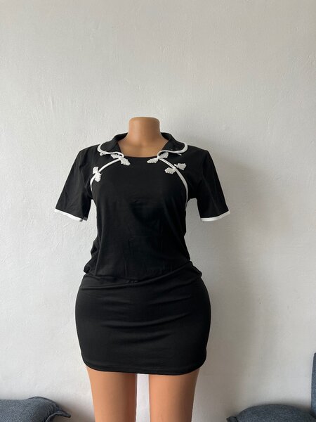 Black mini dress