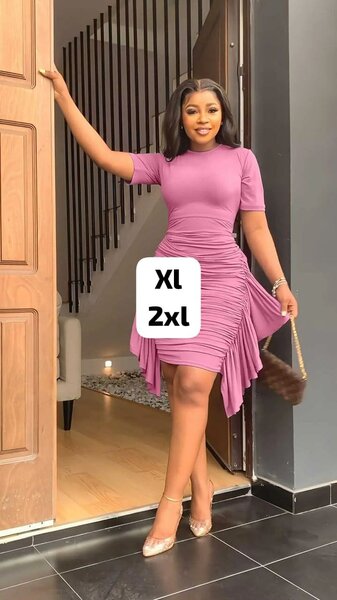 Side ruched straight bodycorn dress