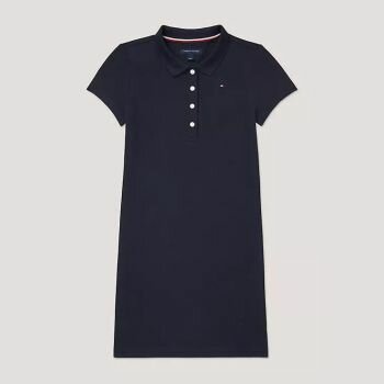 Robe Polo Fille - Bleu Marine - Tommy Hilfiger