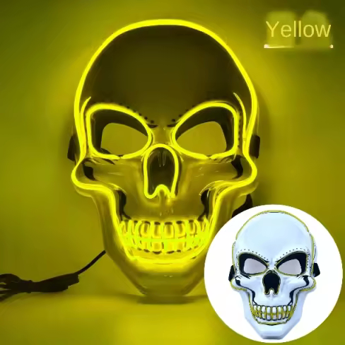 Masque lumineux tête de mort