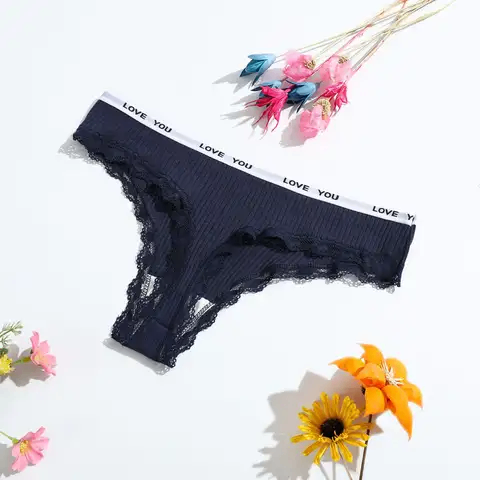 Cotton thong panties