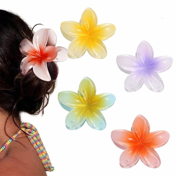 Pinces à cheveux fleur colorées