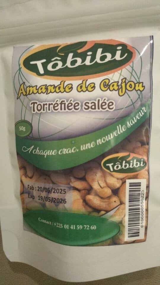 Amandes de Cajou Torréfiées Salées Tôbibi 50g