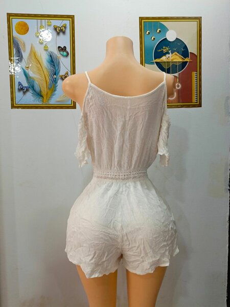 Combishort Blanc en Dentelle