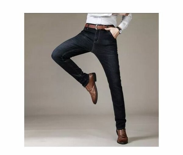 4 Piece Straight Cut Jeans Trousers - Ash