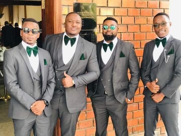grey men's suit