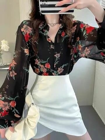 Chiffon ladies tops