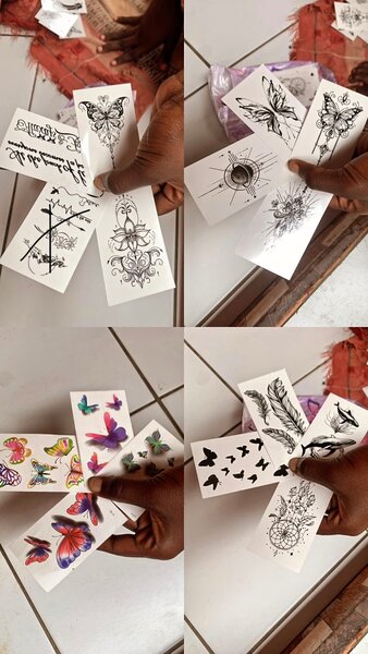 Ensemble de tatouages temporaires papillon unique