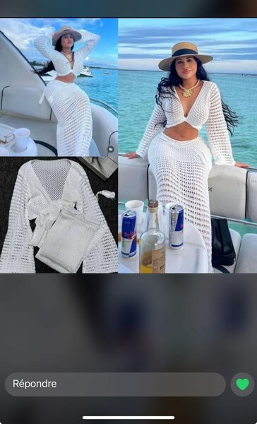 Ensemble de plage crochet blanc