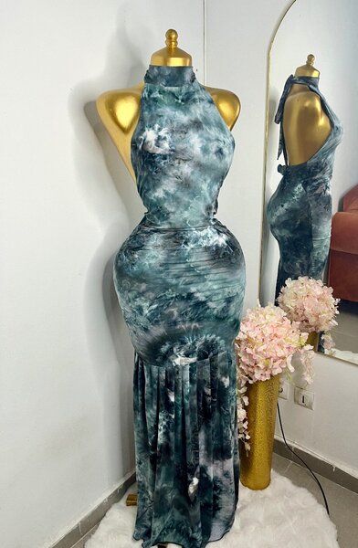 Long robe dos nu