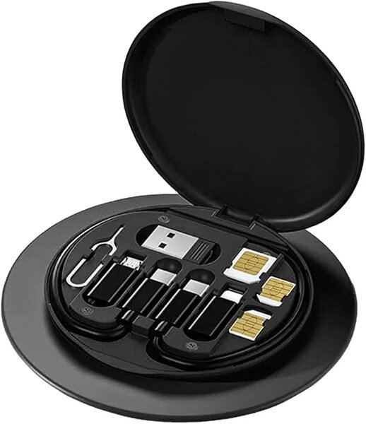 Multifunctional cable storage box with USB AType CMicro USB
