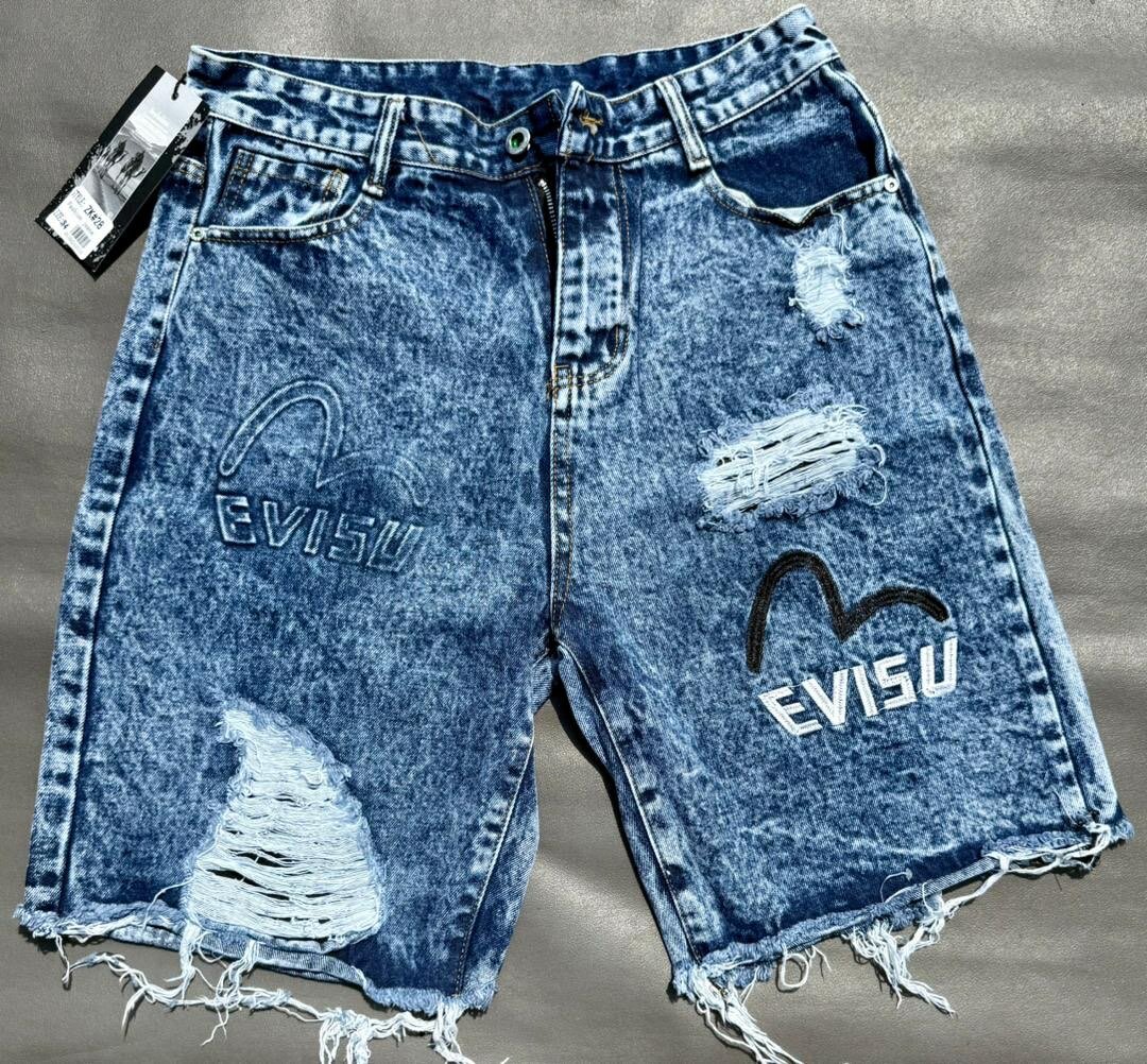 Shorts en jean vintage brodés