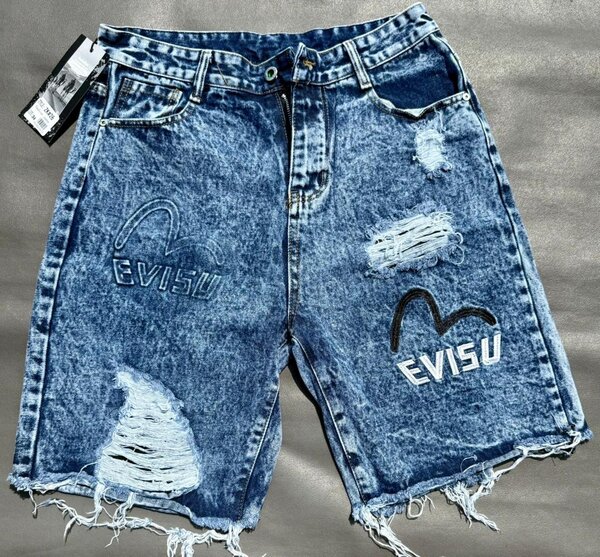 Shorts en jean vintage brodés