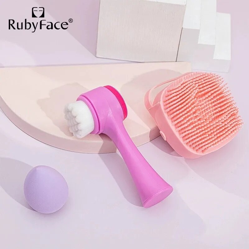 Face Brush, Beauty Blender & Silicone Body Scrubber
