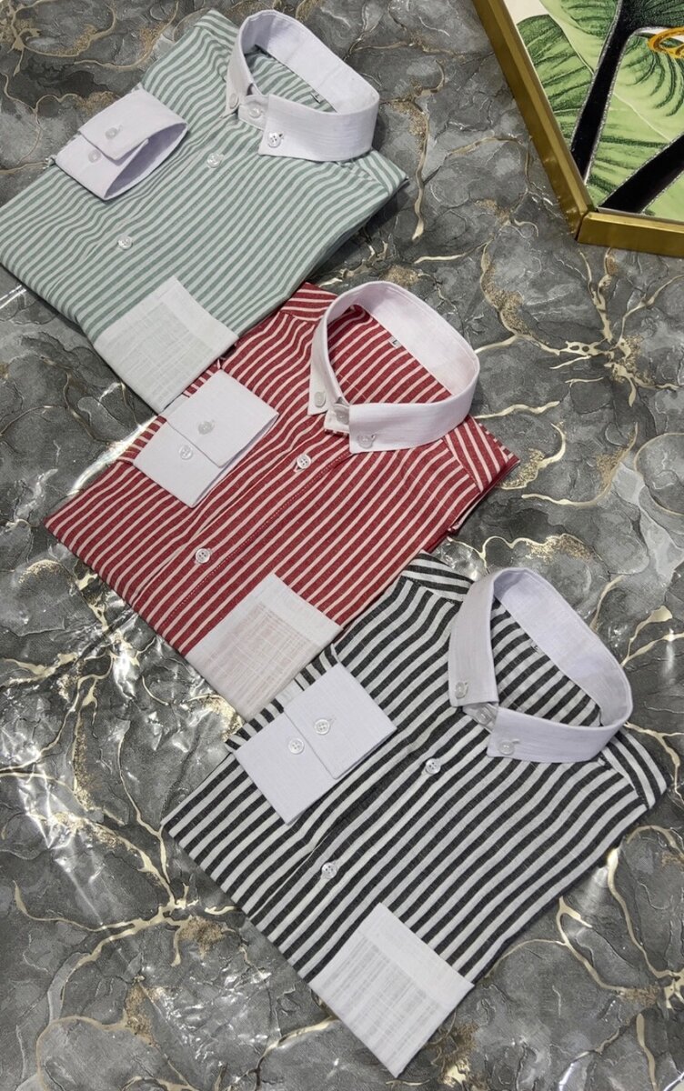 Chemise rayée élégante homme