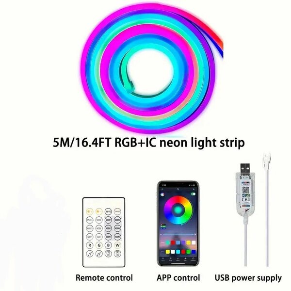 NEON LED 5M RGB+IC APP