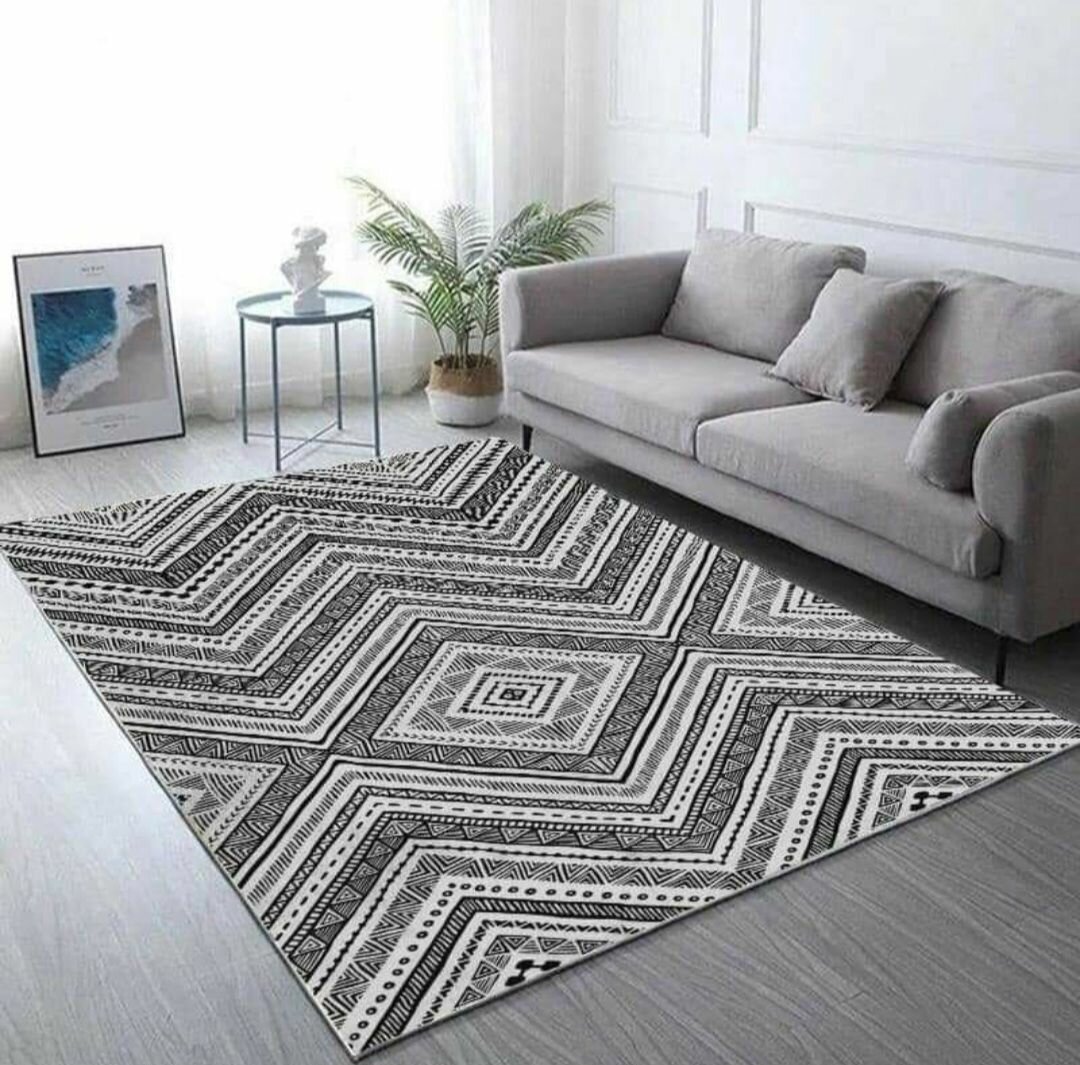 Tapis Boho Noir et Blanc