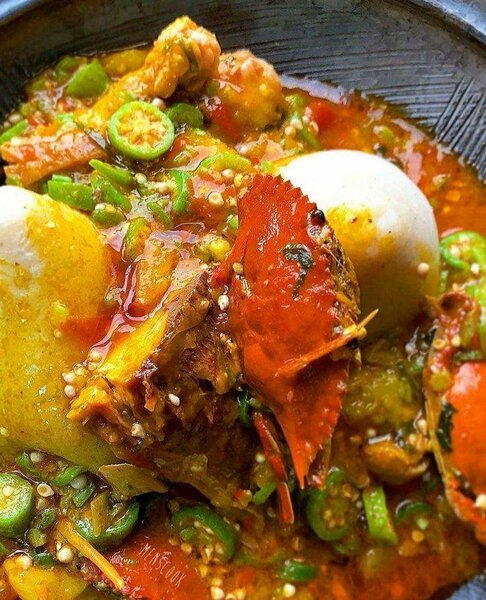 Banku with Okro