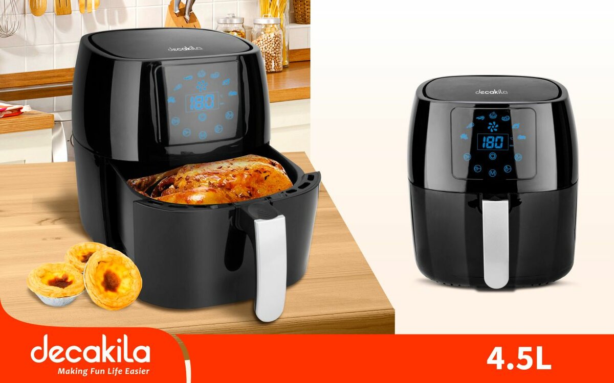Friteuse a air électrique 4,5L/1400w + écran led keec039B