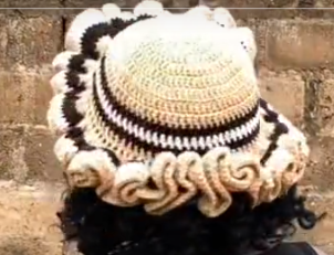 Ruffled bucket hat