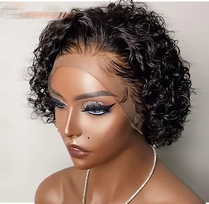 Perruque naturelle lace frontal pixie