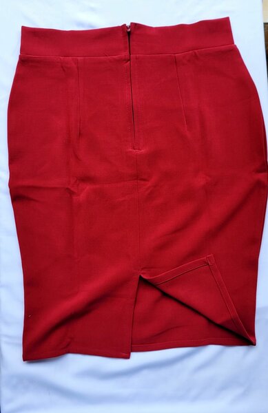 Jupe crayon rouge