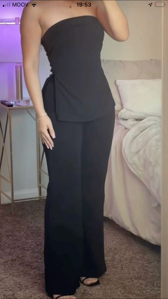 Ensemble élégant noir sans manches