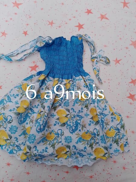 Robe bébé fleurie 6-9 mois