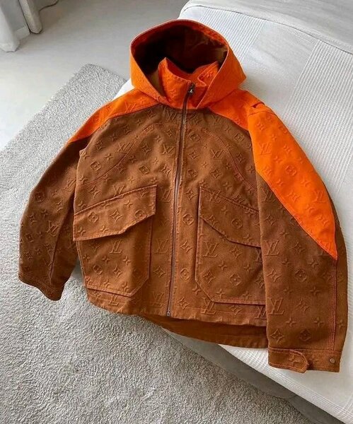 Veste Homme en Cuir Marron Tendance
