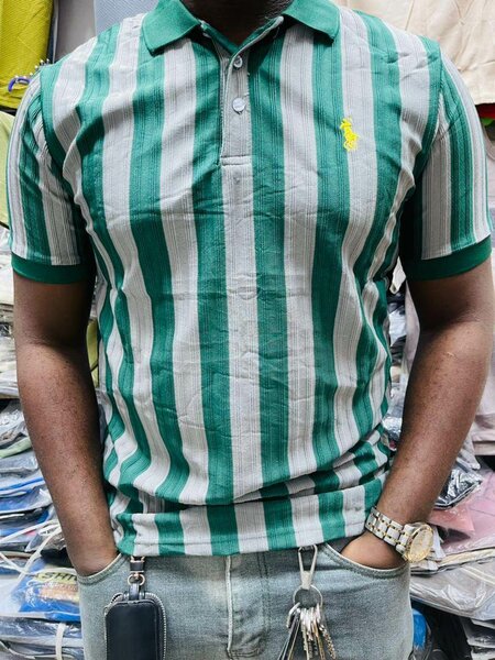 Strip golf shirts