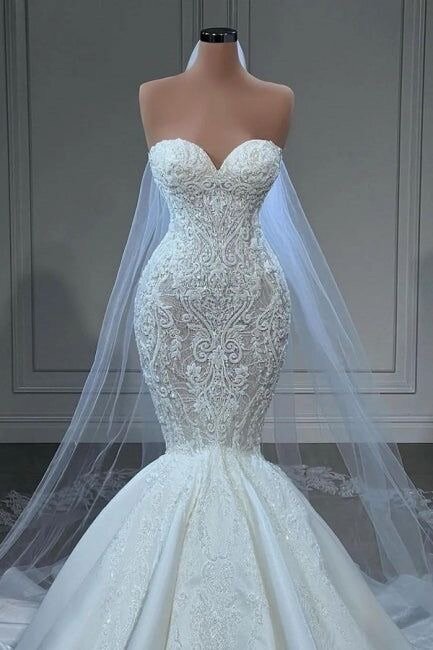 Elegant Strapless Sleeveless Mermaid Satin Floor