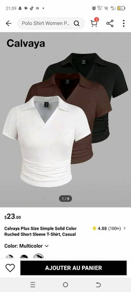 Polo Femme Grande Taille Calvaya