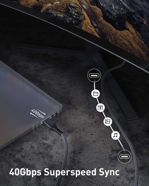 Câble Thunderbolt 4 1 mètre 40 Gbit/s