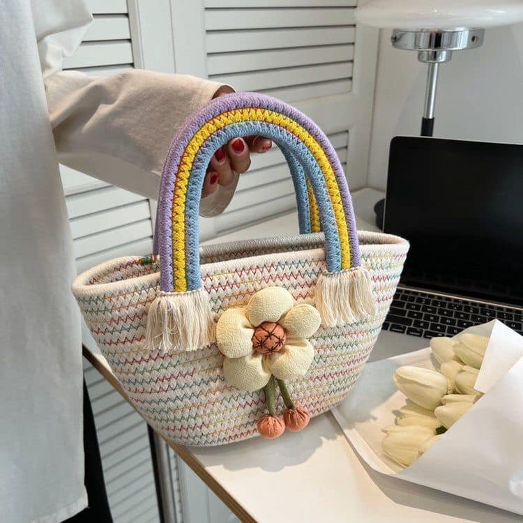 Chic petit sac de panlage brodé à 