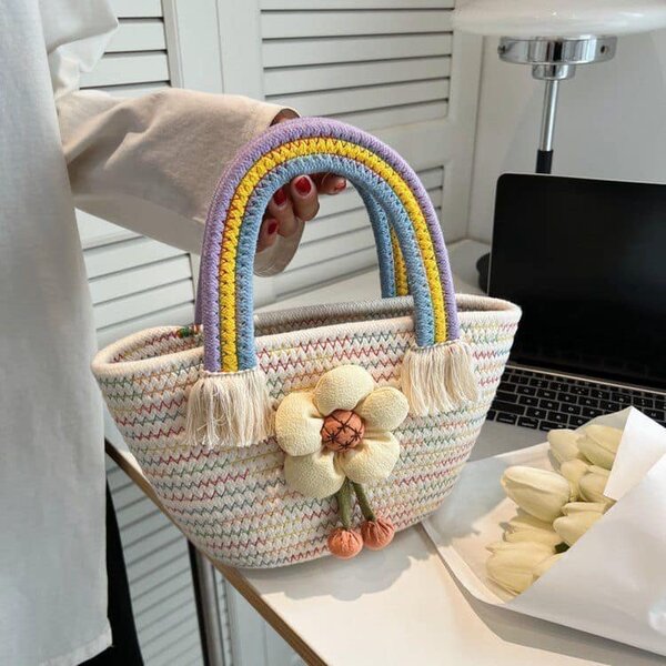 Chic petit sac de panlage brodé à 