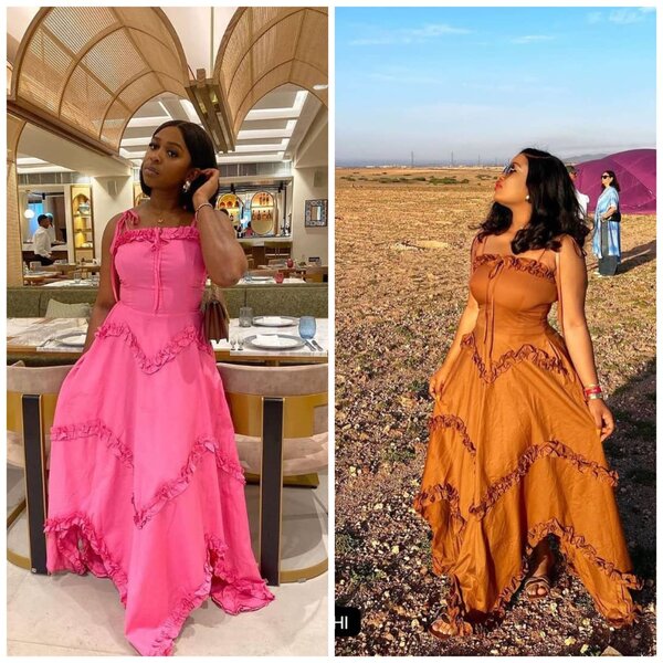 Straight long dress