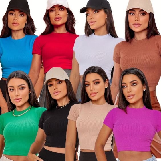 T-shirt crop top femme