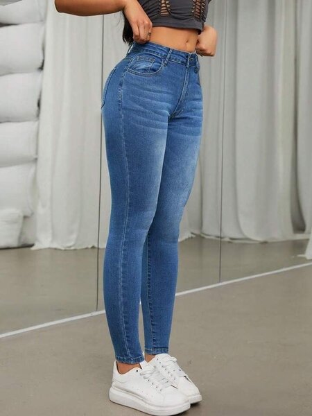 Jean taille haute extensible