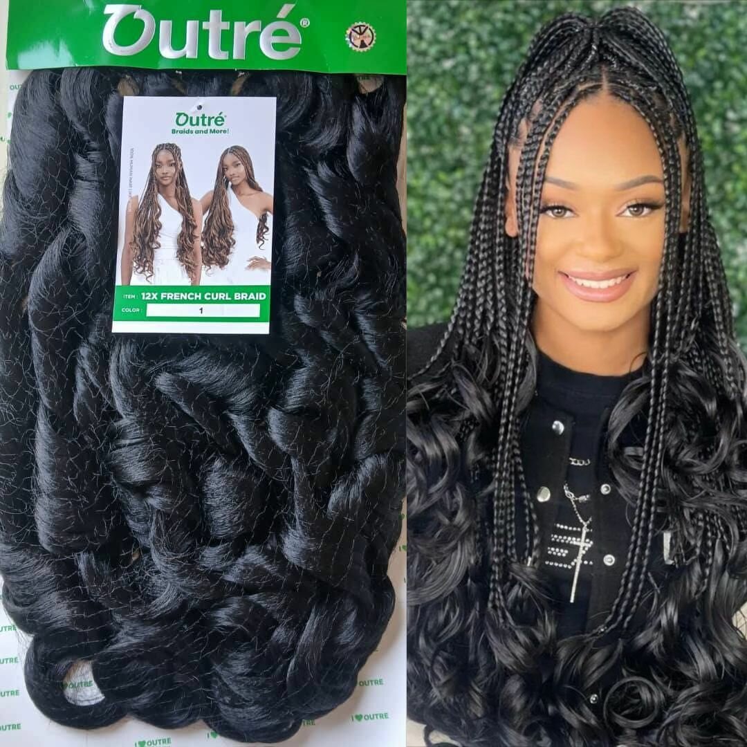 Mèche curly french noir