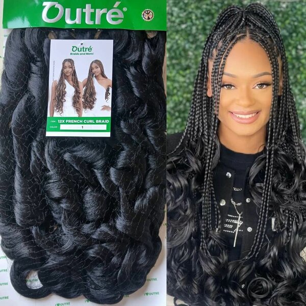 Mèche curly french noir